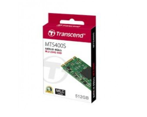 Твердотельный диск 512GB Transcend MTS400S, M.2, SATA III [ R/W - 460/560 MB/s]